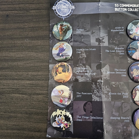NWT Destination Disney D23 Expo Commemorative Button Collection Set 3 - Picture 3 of 6